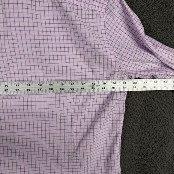Brooks Brothers Shirt Mens Medium Pink Check Milano Fit Button Down Thomas Mason - Picture 10 of 13